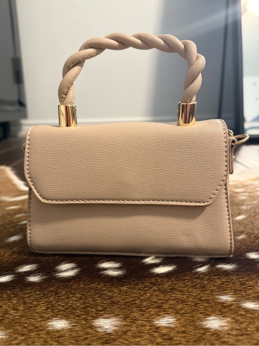 Beige Twisted-Handle Top Handle Bag - Women